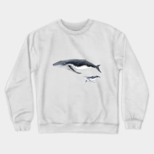 Humpback whale mother and baby whale Crewneck Sweatshirt